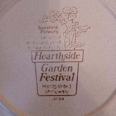 9 Hearthside garden Festival Dinner Plates&saucers