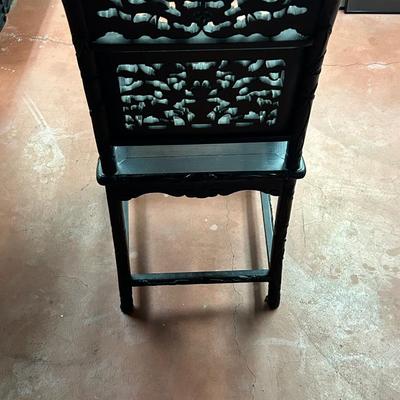 Antique Chinese Hand Carved wooden Chair - Ornate Carving
