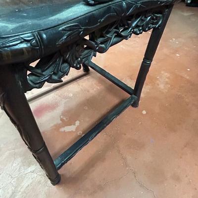 Antique Chinese Hand Carved wooden Chair - Ornate Carving