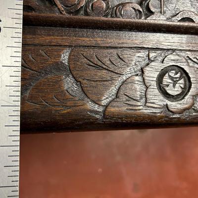 Vintage Asian Hand Carved Wooden Storage Chest