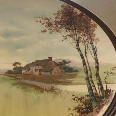 Vintage Royal Doulton English Cottages 13.5" Diameter Charger Collector's Plate Preowned from an Estate.