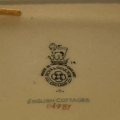 Vintage Royal Doulton English Cottages 13.5" Diameter Charger Collector's Plate Preowned from an Estate.