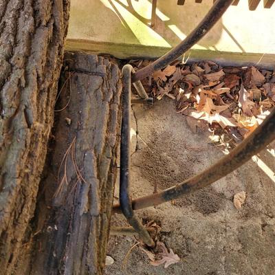 Wrought Iron Hoop Firewood Rack (Y-CE)