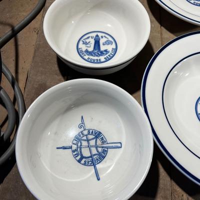 N413 Assorted Nautical Dishes and Mugs