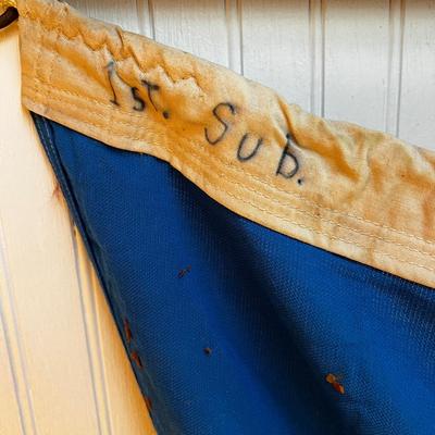 N415 Vintage Size 4 Maritime Linen 1st Substitute Signal Pennant Flag
