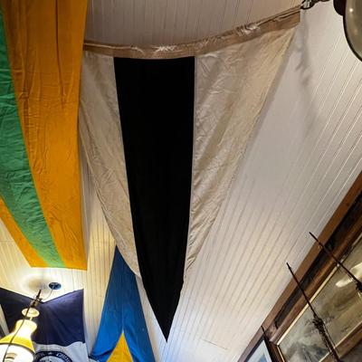 N417 Vintage Size 4 Maritime Linen 3rd Substitute Signal Pennant Flag