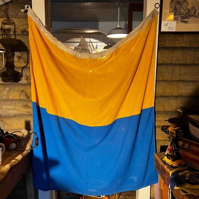 U421 Vintage Size 4 Maritime Linen K: Kilo Signal Flag
