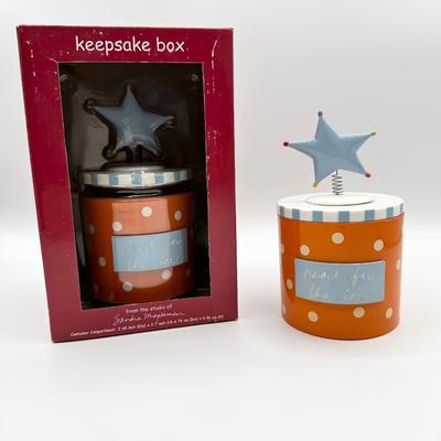 Pair (2) ~ Reach For The Stars Keepsake Box/Jar