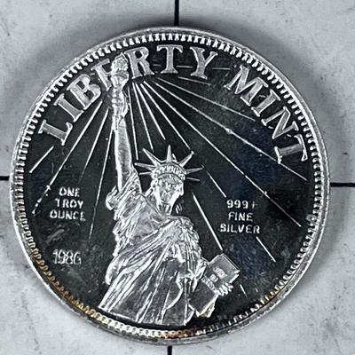 1 Troy Once Liberty Mint .999 Silver Bullion 