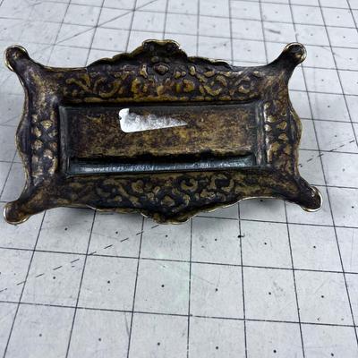 Bronze Desk Ink Well 
