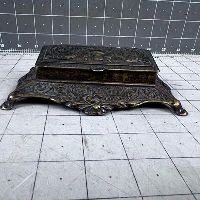 Bronze Desk Ink Well 