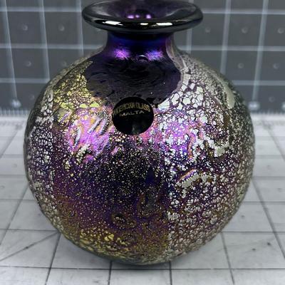 Phoenician Glass MALTA, Hand Blown Glass Vase 