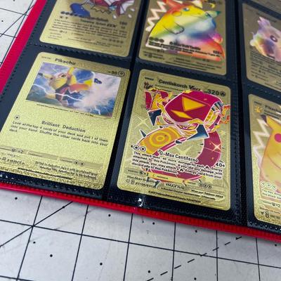 Binder of PokÃ©mon Cards, Gold Foil, Cased and Sleeved 