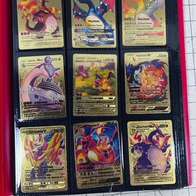 Binder of PokÃ©mon Cards, Gold Foil, Cased and Sleeved 