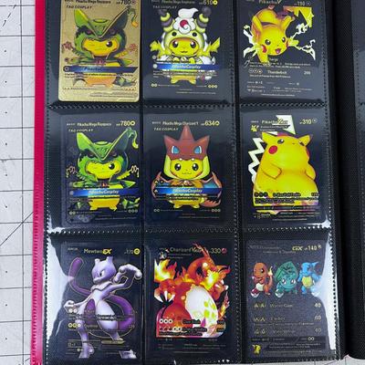 Binder of PokÃ©mon Cards, Gold Foil, Cased and Sleeved 