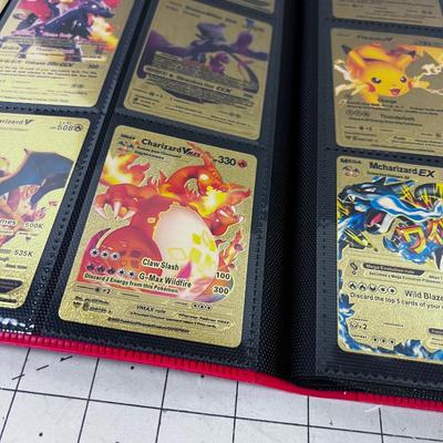 Binder of PokÃ©mon Cards, Gold Foil, Cased and Sleeved 