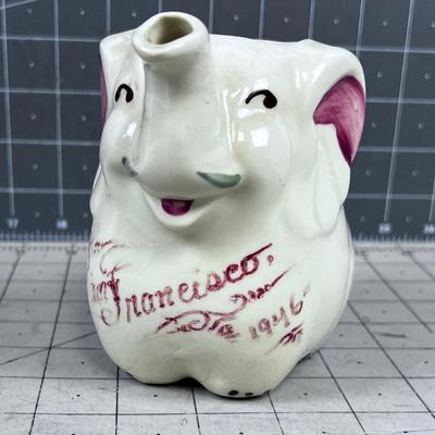 Shawnee Pottery Creamer ELEPHANT San Francisco 1946 Etched on it