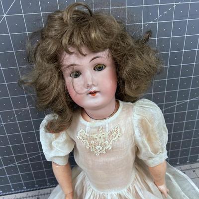 Composition Doll With Porcelain HEAD 