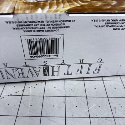 Crystal Napkin Holder and Bottle Coaster, NEW 