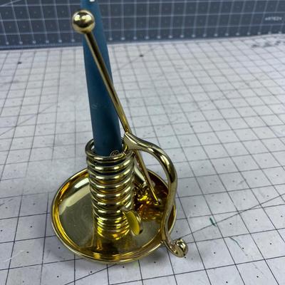 Brass Candle Stick &Candle Snuffer 