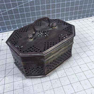 Hand Crafted Brass Box, Vintage