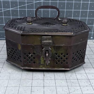 Hand Crafted Brass Box, Vintage