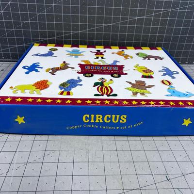 Circus Copper Cookie Cutters Set of 9  Like NEW 