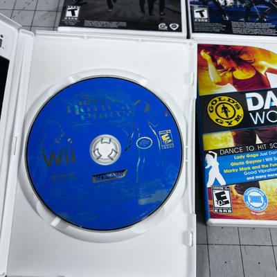 4 Wii Games; Rock, Band and Dance 