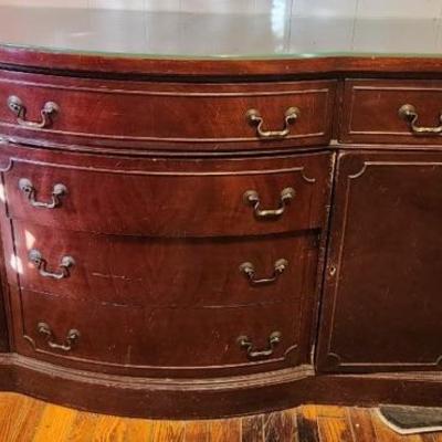Glass top buffet