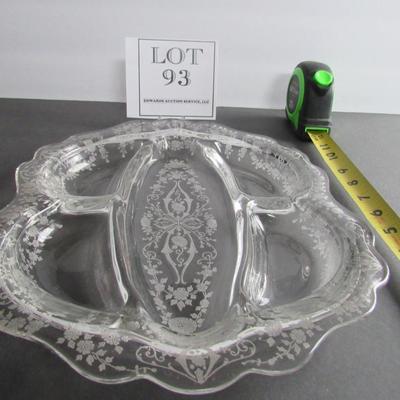 Vintage Cambridge Diane Pattern 5 Part Relish Dish