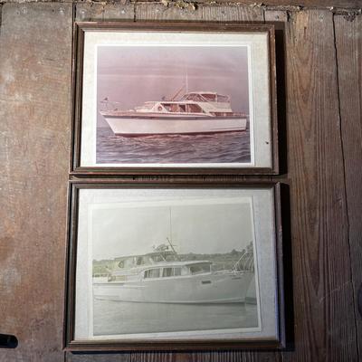 N429 Vintage Framed Photographs of Chris-Craft Boats