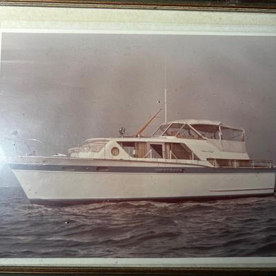 N429 Vintage Framed Photographs of Chris-Craft Boats
