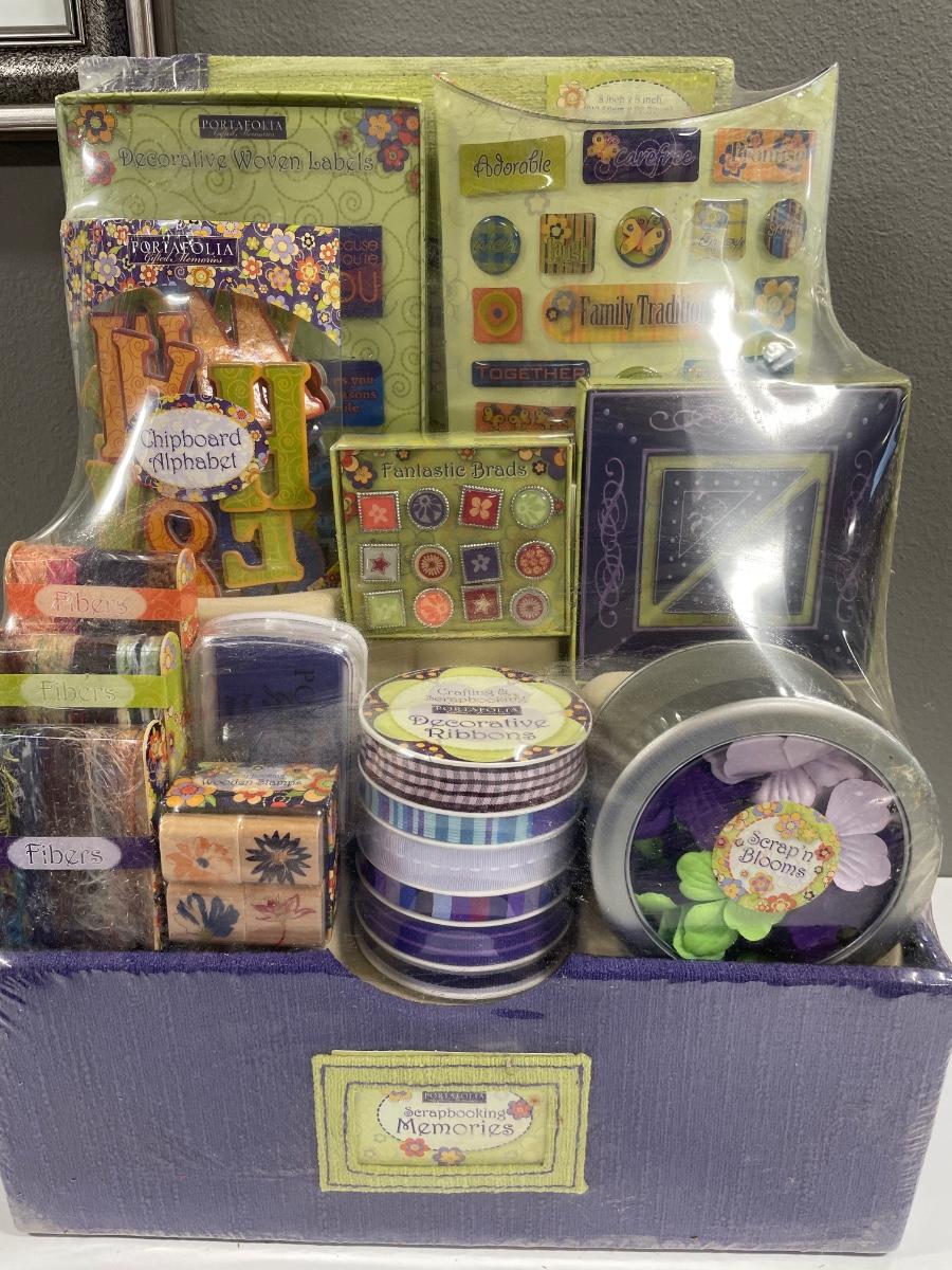 Scrapbook gift basket