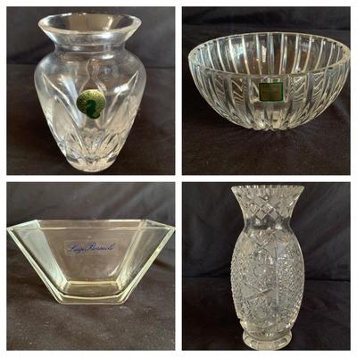 Waterford, Zwiesel, Luigi Bormioli, & More Glass Vases & Bowls (LR-HS)