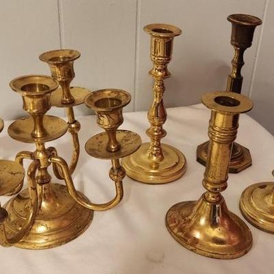 Brass candle holders - 5