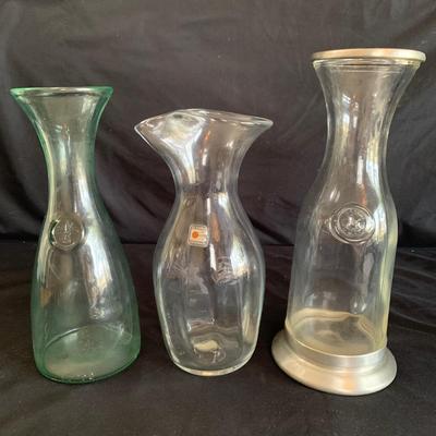 Blenko Handmade, Vetreria Etrusca, Eastern Pewter, & More Glass Vases & Carafes (DR-HS)