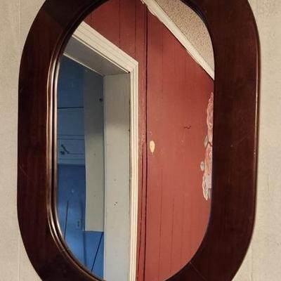 Brown wall mirror