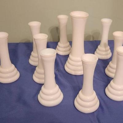 Mill glass vase - 10 pieces