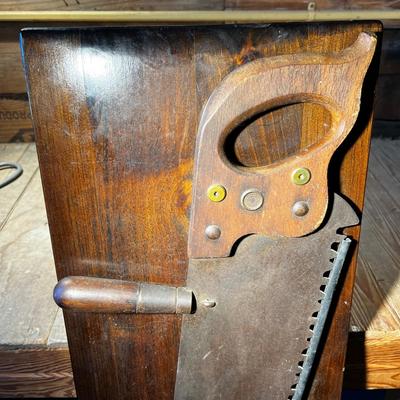 800 Antique Warranted Superior Handsaw on Display Board