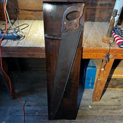 800 Antique Warranted Superior Handsaw on Display Board