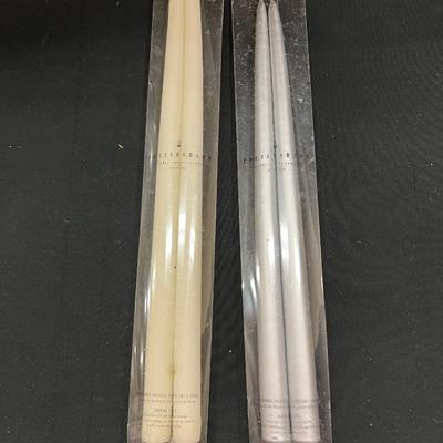 2 PAIRS OF POTTERY BARN TAPER CANDLES