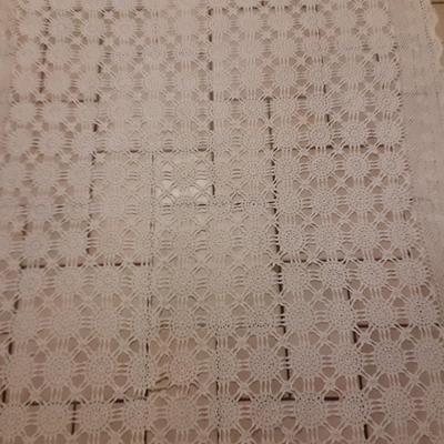 Crocheted table cloth 4.5 ft x 9 ft.