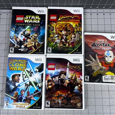 5 Wii Games; Star Wars, Lord of the Ring & Avatar 