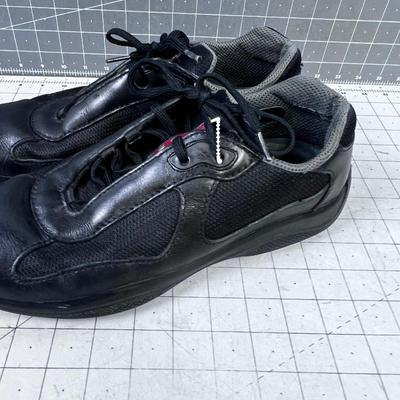 PRADA Men's America Cup Black Mesh Sneaker