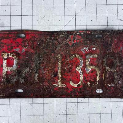 1959 Utah RED License Plate Single 