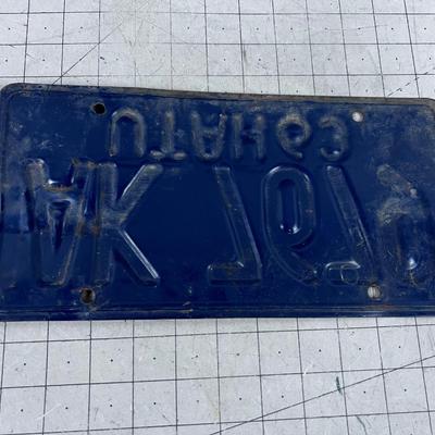 1963 Utah Blue License Plate Single 