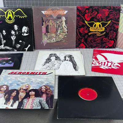 9 Aerosmith Album LOT 