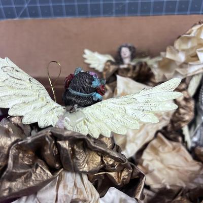 Box of Christmas Angles and Ornaments 