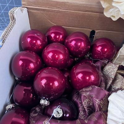 Box of Christmas Angles and Ornaments 
