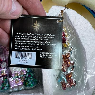 CHRISTOPHER RADKO Home for the Holidays Ornament Set NEW 